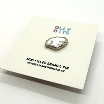 White Pixel Wing (Right) Mini Filler Enamel Pin