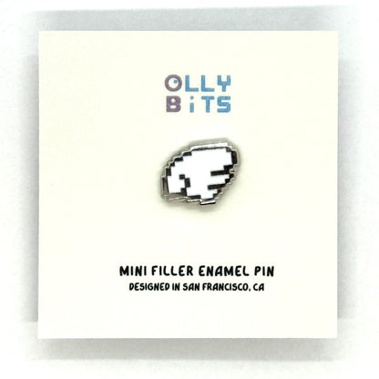 White Pixel Wing (Right) Mini Filler Enamel Pin