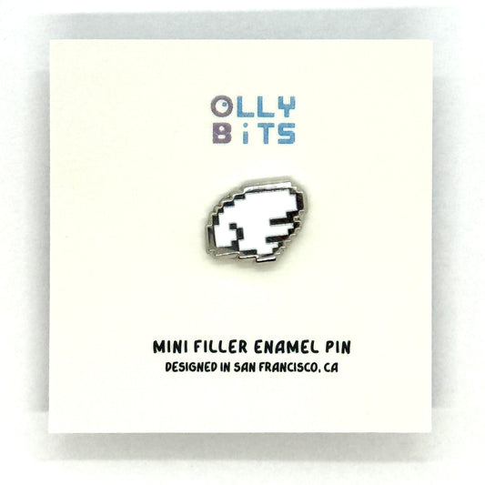 White Pixel Wing (Right) Mini Filler Enamel Pin