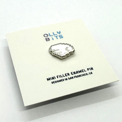 White Pixel Wing (Left) Mini Filler Enamel Pin