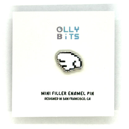 White Pixel Wing (Left) Mini Filler Enamel Pin