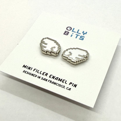 White Pixel Wings Duo Mini Filler Enamel Pin Set