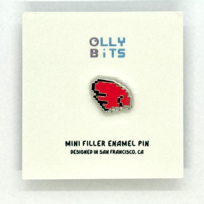 Red Pixel Wing (Left) Mini Filler Enamel Pin