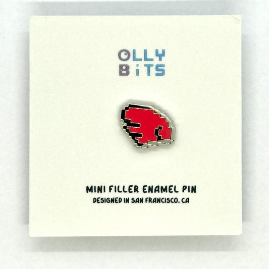 Red Pixel Wing (Left) Mini Filler Enamel Pin