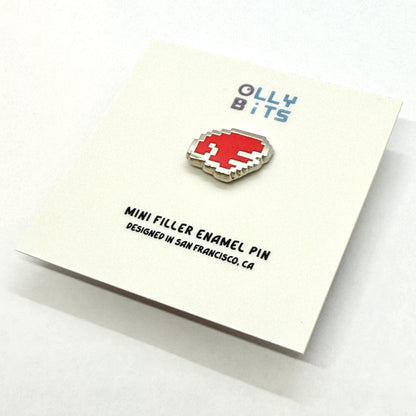 Red Pixel Wing (Right) Mini Filler Enamel Pin
