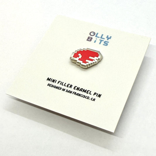 Red Pixel Wing (Right) Mini Filler Enamel Pin
