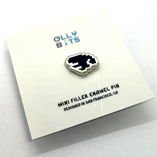 Black Pixel Wing (Left) Mini Filler Enamel Pin