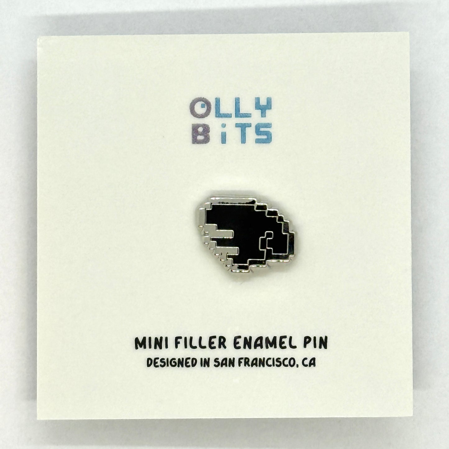 Black Pixel Wing (Left) Mini Filler Enamel Pin