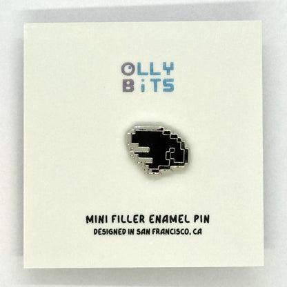 Black Pixel Wing (Left) Mini Filler Enamel Pin