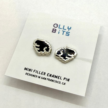 Black Pixel Wings Duo Mini Filler Enamel Pin Set
