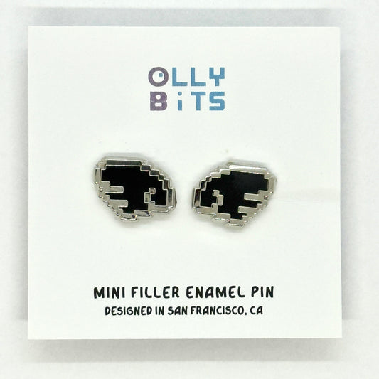 Black Pixel Wings Duo Mini Filler Enamel Pin Set