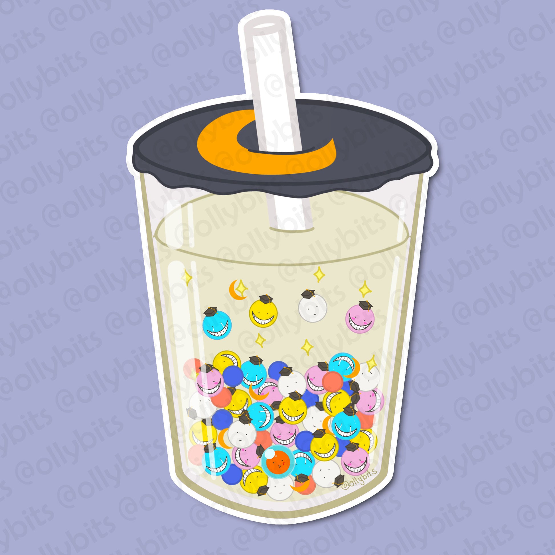 Boba Octo-Sensei Vinyl Sticker (2") Ollybits Pixel Art