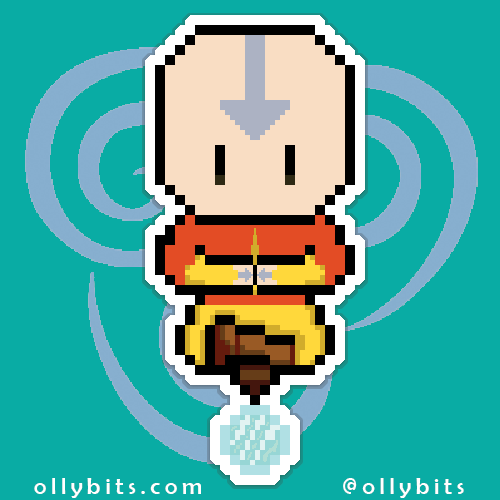 Air Nomad Vinyl Sticker (2") Ollybits Pixel Art