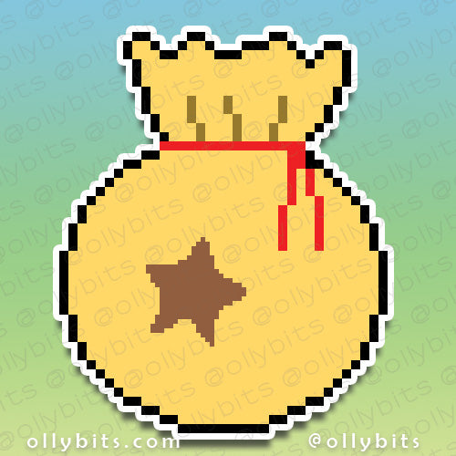 Currency Island Villagers Life Vinyl Sticker (2") Ollybits Pixel Art