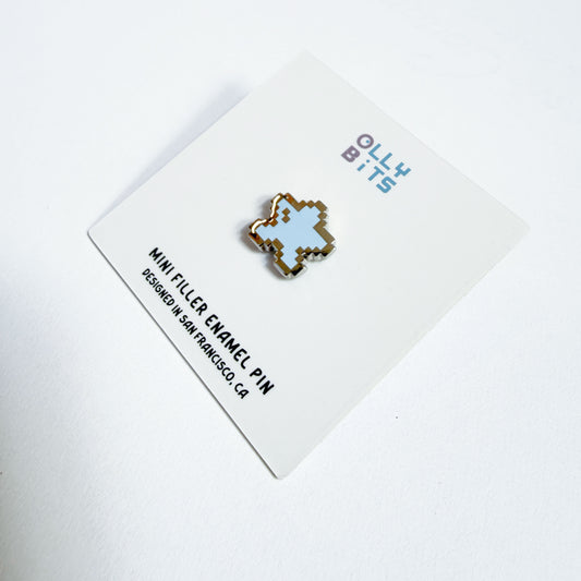 Blue Pastel Pixel Star Mini Filler Enamel Pin
