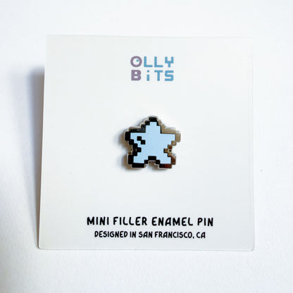 Blue Pastel Pixel Star Mini Filler Enamel Pin