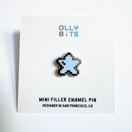 Blue Pastel Pixel Star Mini Filler Enamel Pin