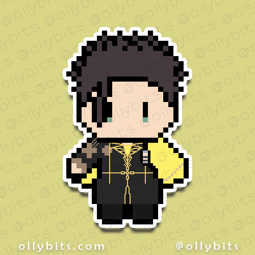 The Master Tactician Vinyl Sticker (2") Ollybits Pixel Art