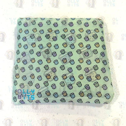 Pixel Boba Foldable Reusable Tote Bag