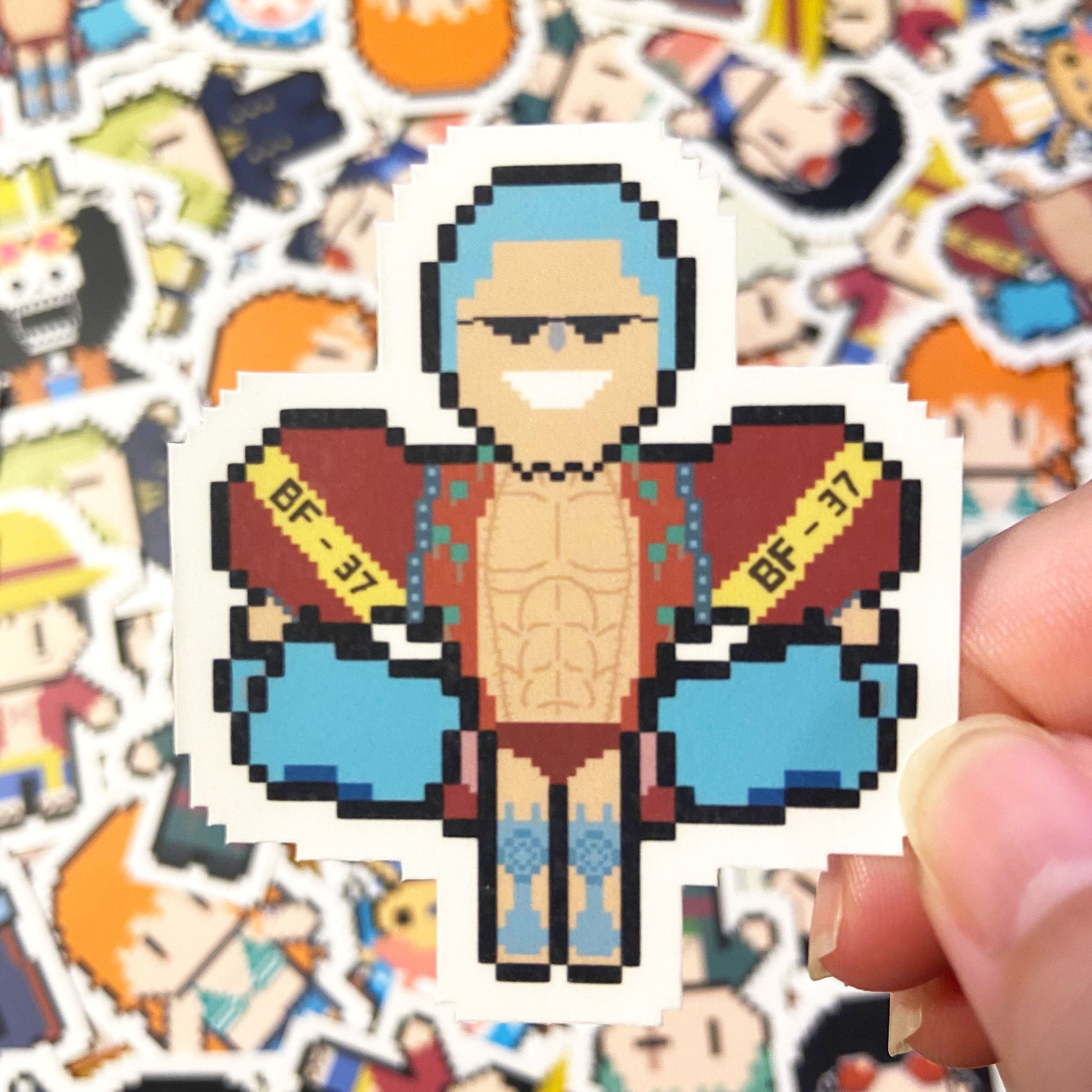 King of Pirate Crew Vinyl Sticker (2") Set Ollybits Pixel Art