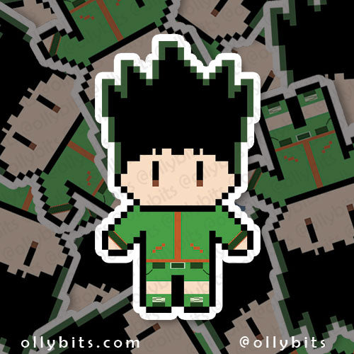 Rock Paper Scissors Fanatic Vinyl Sticker (2") Ollybits Pixel Art