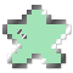 Green Mint Pixel Star Mini Filler Enamel Pin