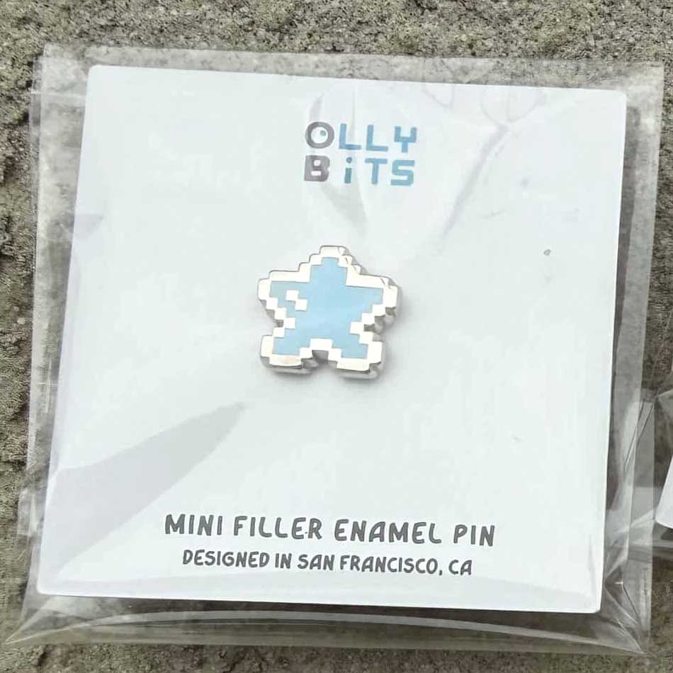 Blue Pastel Pixel Star Mini Filler Enamel Pin