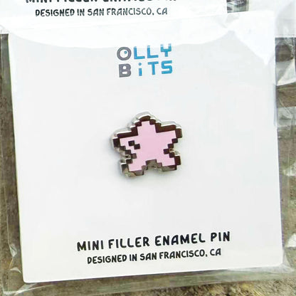 Pink Pastel Pixel Star Mini Filler Enamel Pin