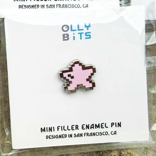 Pink Pastel Pixel Star Mini Filler Enamel Pin