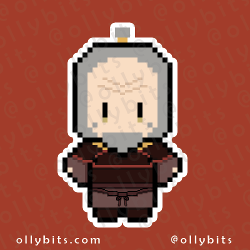 Uncle Tea Vinyl Sticker (2") Ollybits Pixel Art