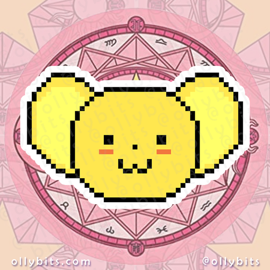 Cerberus Plush Toy Vinyl Sticker (2") Ollybits Pixel Art 