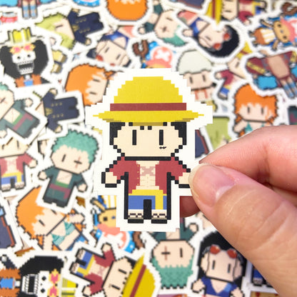 King of Pirate Crew Vinyl Sticker (2") Set Ollybits Pixel Art
