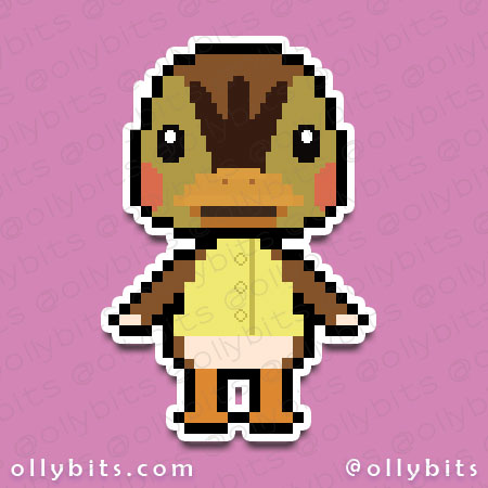 Kamomi Island Villager Life Vinyl Sticker (2") Ollybits Pixel Art