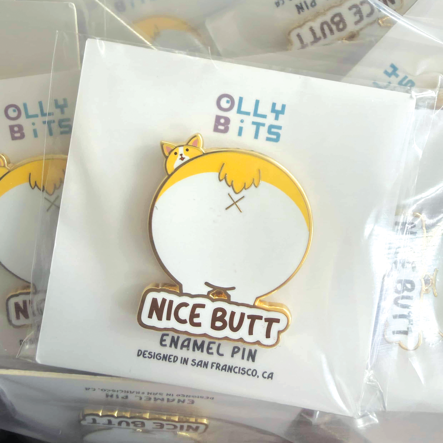 Corgi "Nice Butt" Enamel Pin