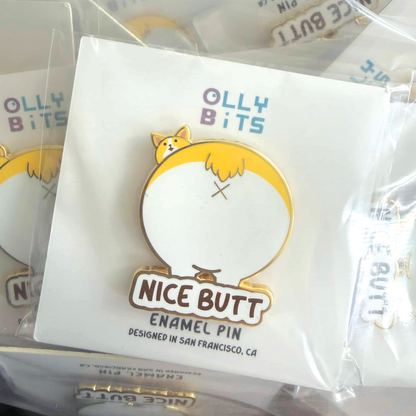 Corgi "Nice Butt" Enamel Pin