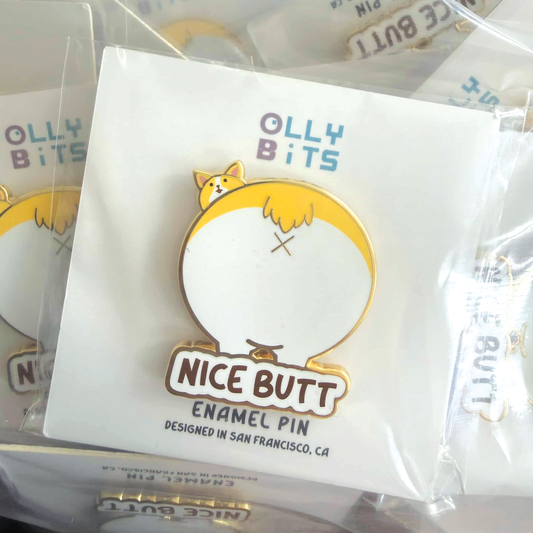 Corgi "Nice Butt" Enamel Pin