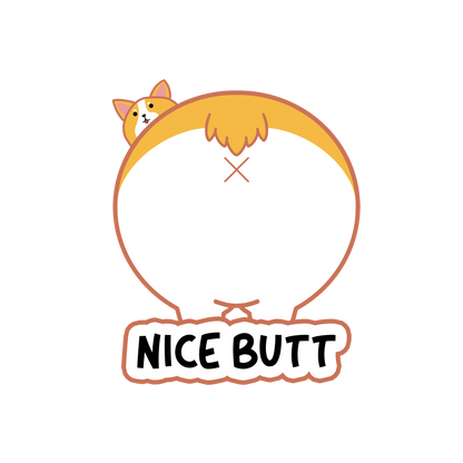 Corgi "Nice Butt" Enamel Pin