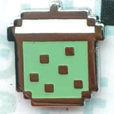 Green Matcha Pixel Boba Mini Filler Enamel Pin