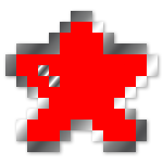 Red Pixel Star Mini Filler Enamel Pin