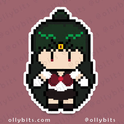 Moon Princess Warrior Vinyl Sticker (2") Set Ollybits Pixel Art