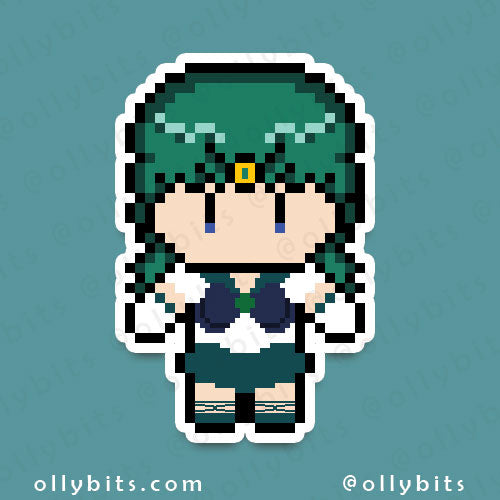 Moon Princess Warrior Vinyl Sticker (2") Set Ollybits Pixel Art