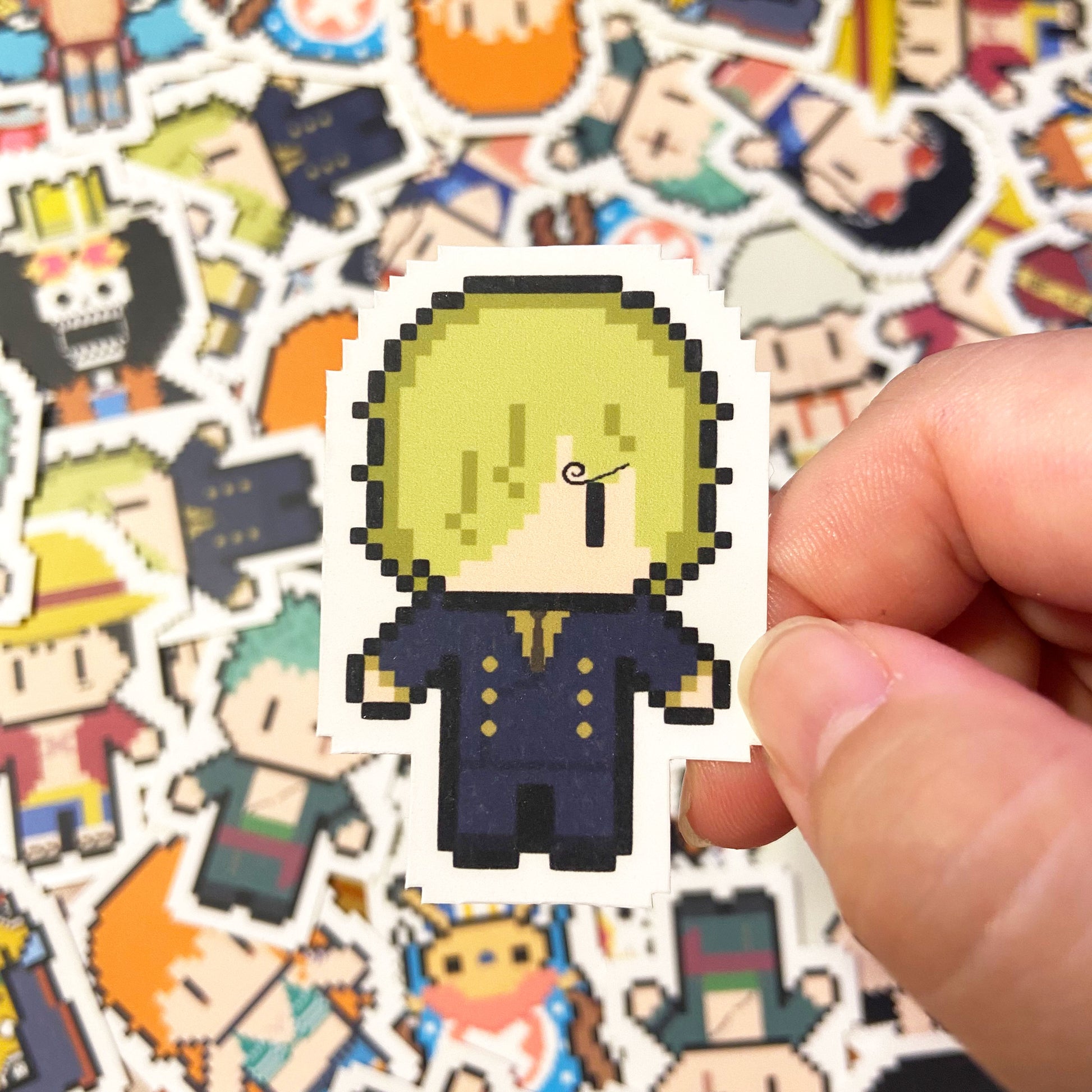 King of Pirate Crew Vinyl Sticker (2") Set Ollybits Pixel Art