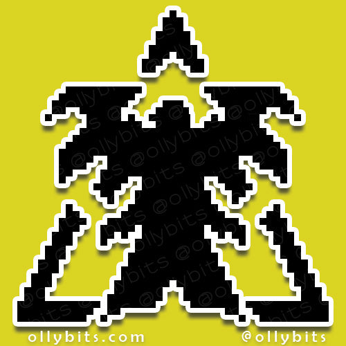 Totally Humans Vinyl Sticker (2") Ollybits Pixel Art