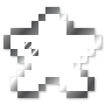 White Pixel Star Mini Filler Enamel Pin