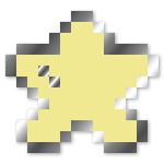 Yellow Pixel Star Mini Filler Enamel Pin